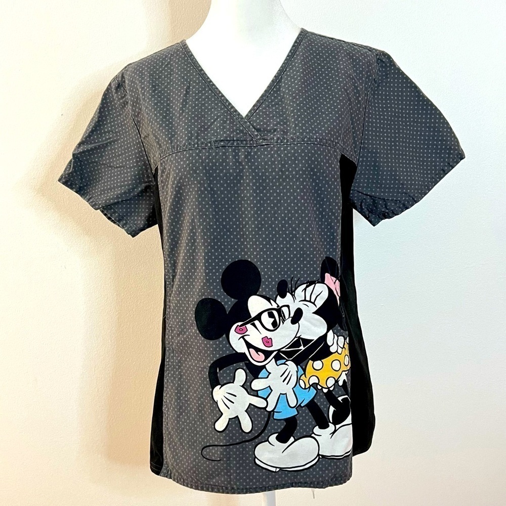 DISNEY Minnie & Mickey Scrub Top